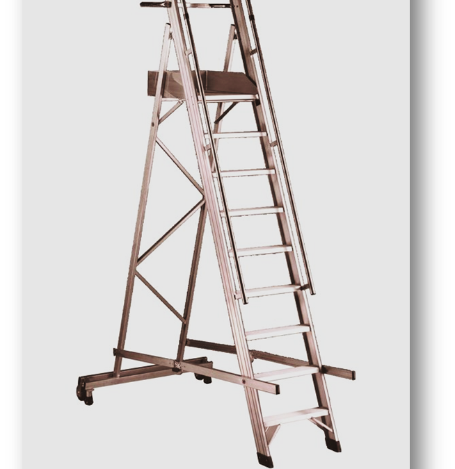 Escalera de castillo móvil de una subida