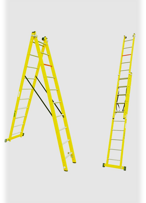 Escalera transformable de 2 tramos