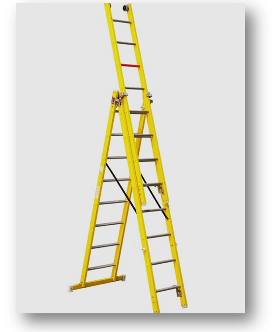 Escalera entera de 3 tramos